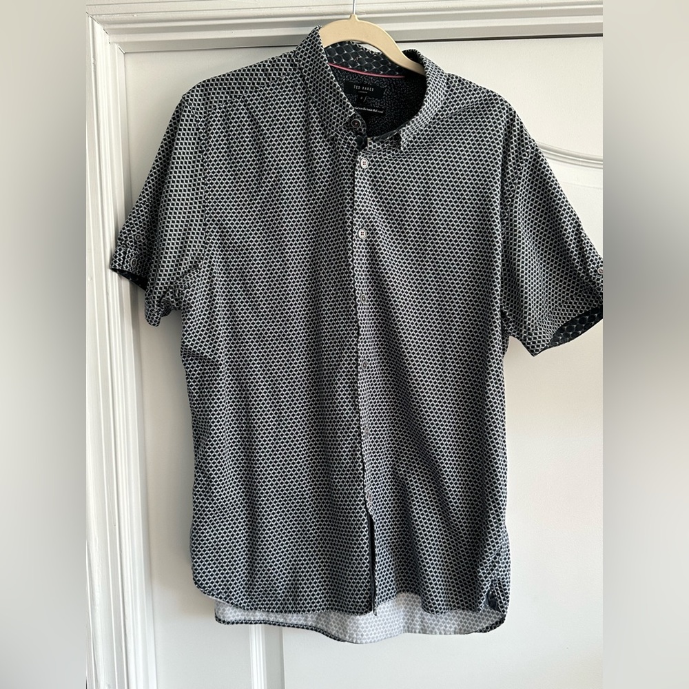 Ted Baker Patterned Short Sleeve Button Down - image 1